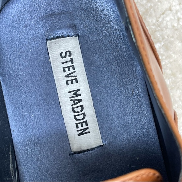 Steve Madden Brown Leather "Nunan" Lace Up Shoes - Size 13 - Picture 9 of 14